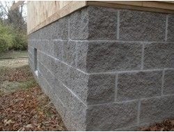image of block foundation installation